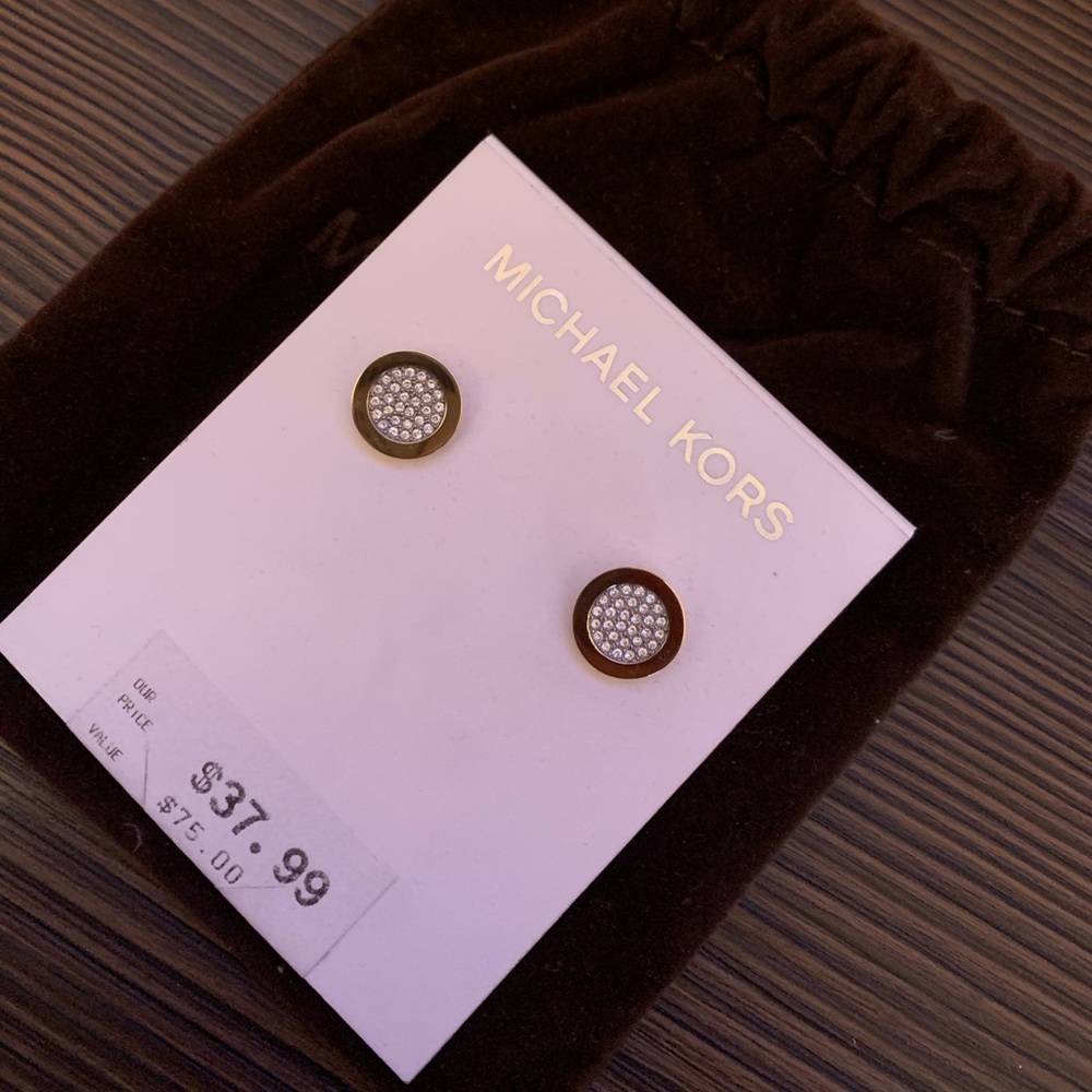 Gold Micheal Kors earrings
